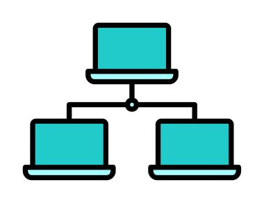 Basit ağ simgesi, vektör illüstrasyonu