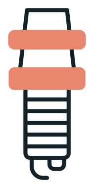 Buji simgesinin vektör illüstrasyonu