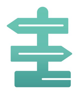 Yön işareti. Web simgesi basit tasarım 