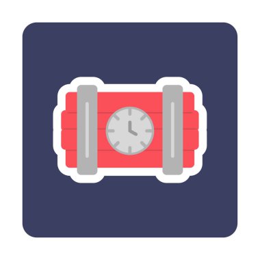 Zaman bombası ikonu vektör illüstrasyonu.