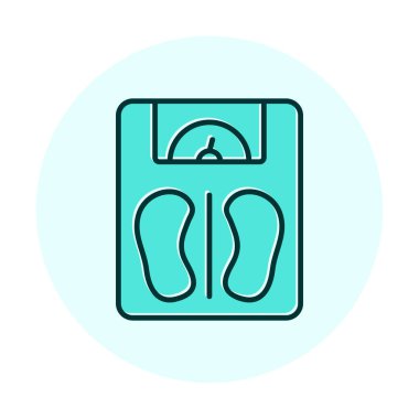 Basit Ağırlık Ölçekleme simgesi, vektör illüstrasyonu