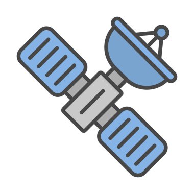 Uydu vektör çizimi, simge ögesi biçimi                     