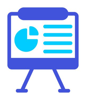 Sunum tahtası simgesi, vektör illüstrasyonu   