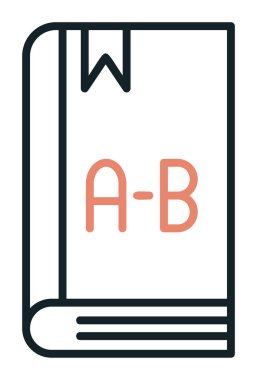 İngilizce kitap ikonu vektör illüstrasyonu 