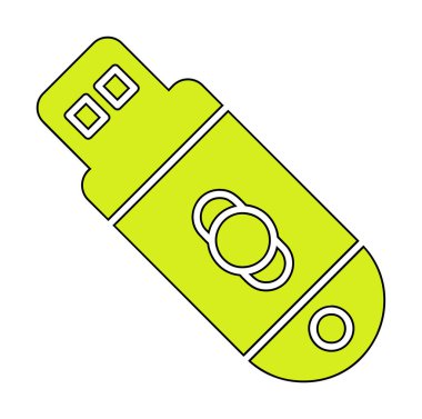 usb flash disk simgesinin vektör çizimi 