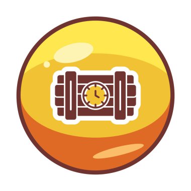 Zaman bombası ikonu vektör illüstrasyonu.