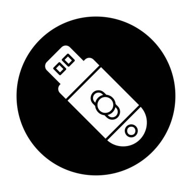 usb flash disk simgesinin vektör çizimi 