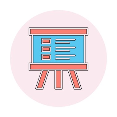 Üniversite Sunum ikonu vektör illüstrasyonu 