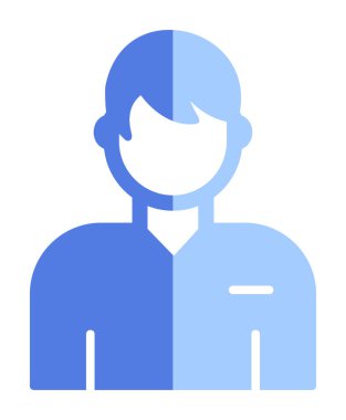 Erkek kullanıcı simgesi. Vektör çizim