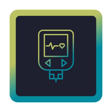 Glucometer simge vektör illüstrasyon tasarımı