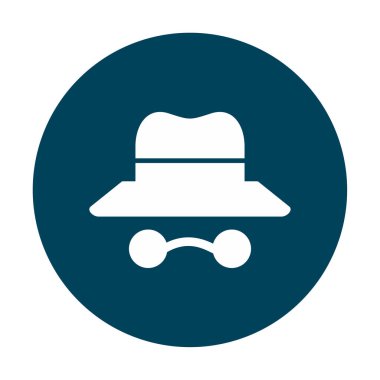 Basit Incognito simgesi, vektör illüstrasyonu