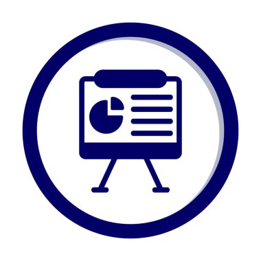 Sunum tahtası simgesi, vektör illüstrasyonu   