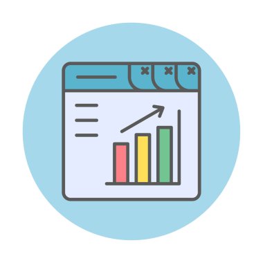 büyüme grafik simgesini, vektör çizim