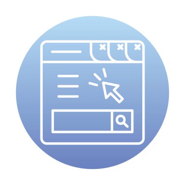 Basit web sayfası simgesi, vektör illüstrasyonu