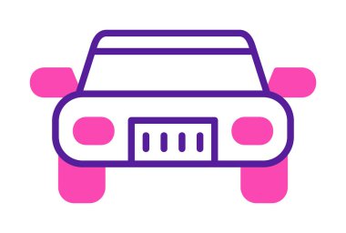 araba web simgesi basit illüstrasyon 