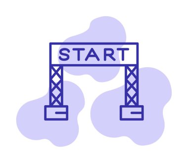 satır simge vektör çizim başlatmak