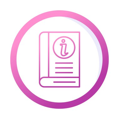 Bilgi Defteri simgesi. dosya simgesi. vektör illüstrasyonu