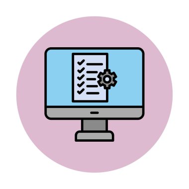 Proje Yönetimi simge vektör çizim