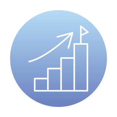 büyüyen grafik simgesi, vektör çizim