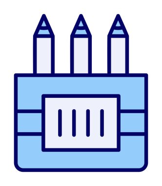 Renkli Kalem simgesi vektör illüstrasyonu