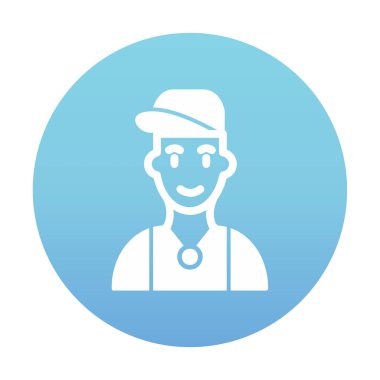 Hip Hop Man ikon vektör illüstrasyonu