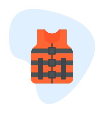 Modern Life Vest simge tasarımının vektör çizimi                     