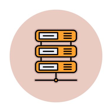 Veri sunucu simgesinin vektör illüstrasyonu 