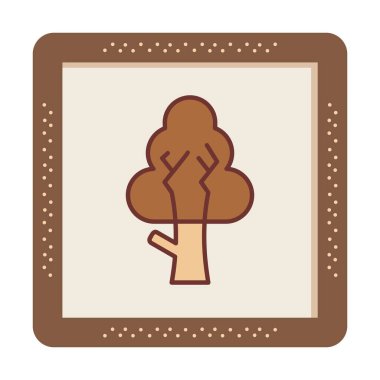 ağaç web simge vektör çizim