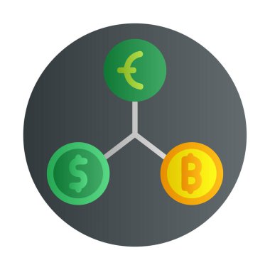 Basit Blockchain simgesi, vektör illüstrasyonu