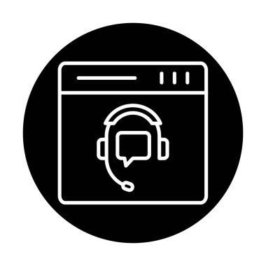 Modern Çevrimiçi Online Destekleyici element tasarımının vektör illüstrasyonu                            