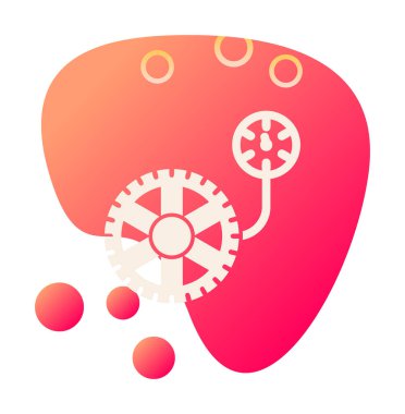 Tekerlek basıncı, arka planda izole edilmiş simge, otomatik servis, araba tamiri