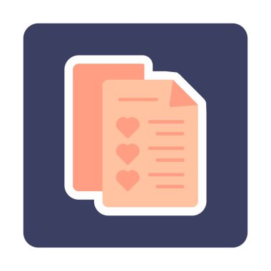 Dilek listesi. Web simgesi basit illüstrasyon 