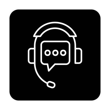 Basit Destek Hizmetleri simgesi, vektör illüstrasyonu