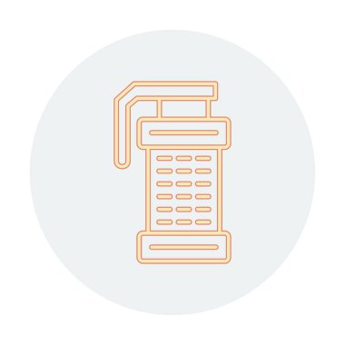 Smoke Grenade web simgesi, vektör illüstrasyonu