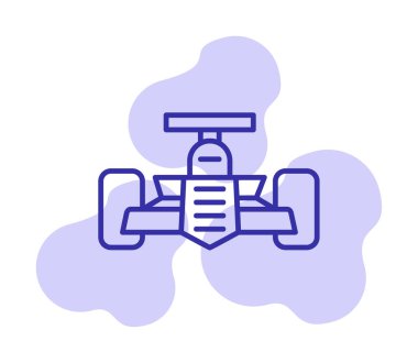 Yarış arabası simgesinin vektör illüstrasyonu