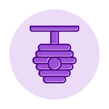 Arı kovanı simgesi vektör illüstrasyonu