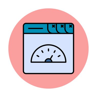 Sayfa hız simgesi, vektör illüstrasyonu