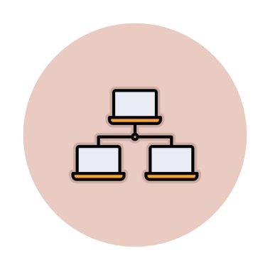 Basit ağ simgesi, vektör illüstrasyonu