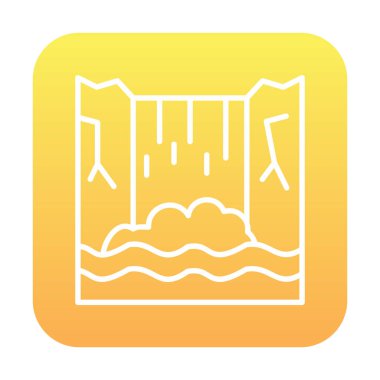 Basit Waterfal simgesi, vektör illüstrasyonu