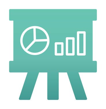 Whiteboard simgesinin vektör illüstrasyonu