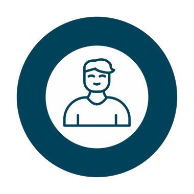 Profil simgesi vektör illüstrasyonu