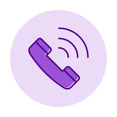 Telefon var. Web simgesi vektör illüstrasyonu