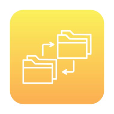 Basit Veri Kopyalama simgesi, vektör illüstrasyonu