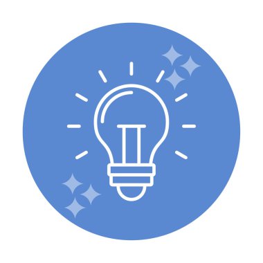 Ampul simgesi. vektör illüstrasyonu 