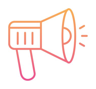 megafon ikonu. Hoparlör vektör illüstrasyonu. düz dizayn