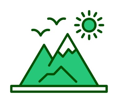 dağ ikonu vektör illüstrasyonu 