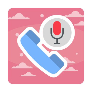 Basit Arama Kaydı simgesi, vektör illüstrasyonu