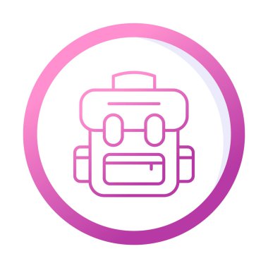 sırt çantası simgesi vektör illüstrasyonu