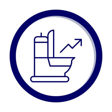 Ok simgesi vektör illüstrasyonlu idrar 