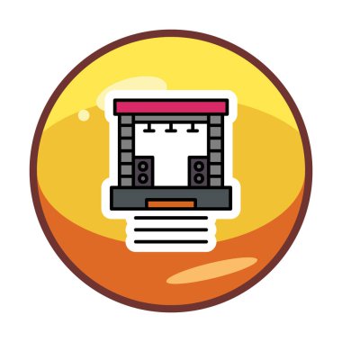 sahne ikonu vektör illüstrasyonu 